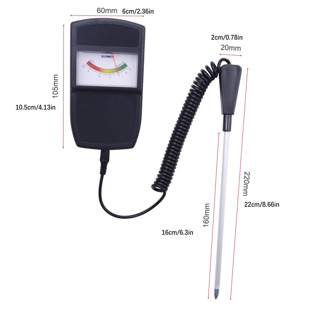 Portable Garden Farm Soil PH Meter Pointer Type Acidity Tester Gauge Tool