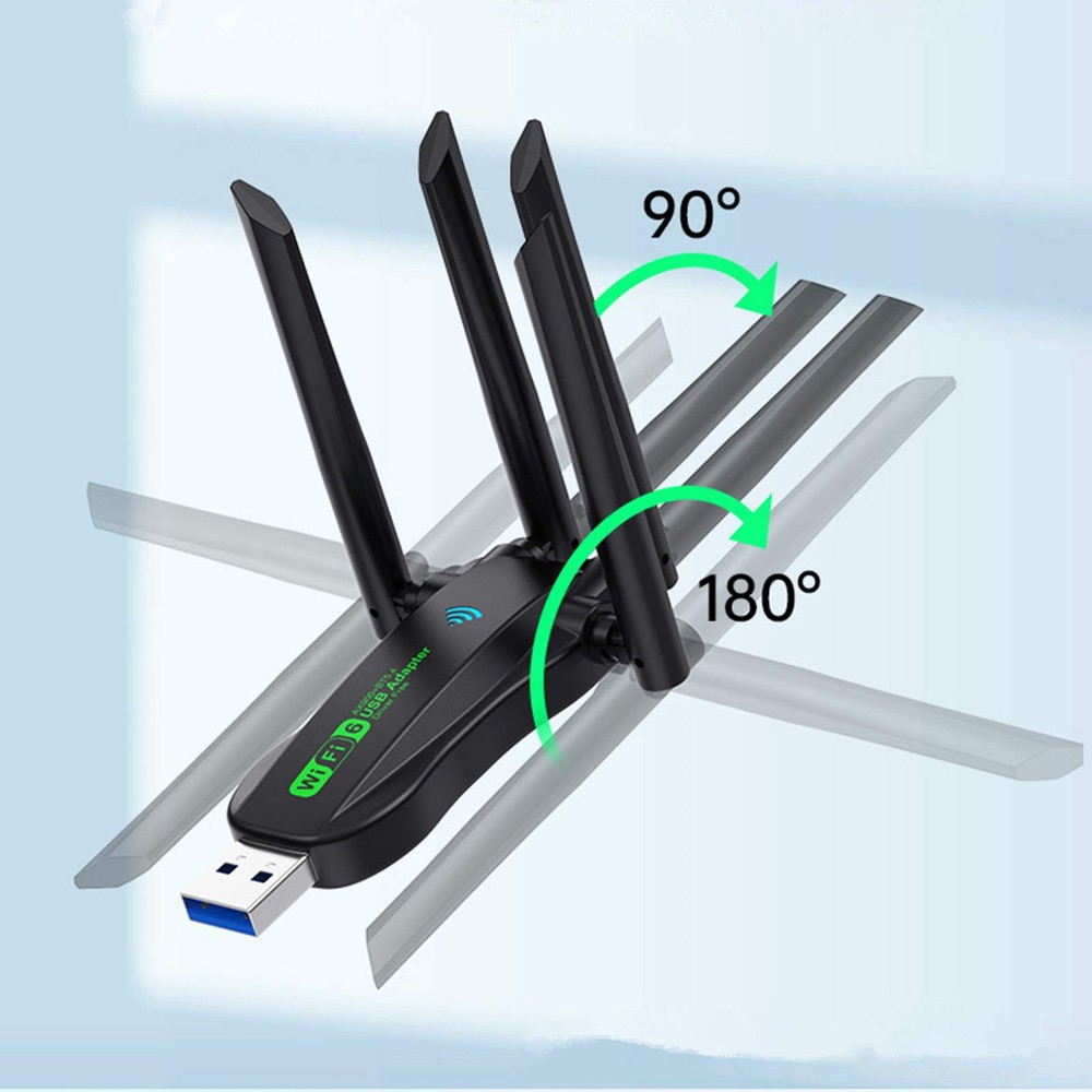 For Computer WiFi 6 Bluetooth 5.4 Adapter Dual Band USB Wireless Network Card