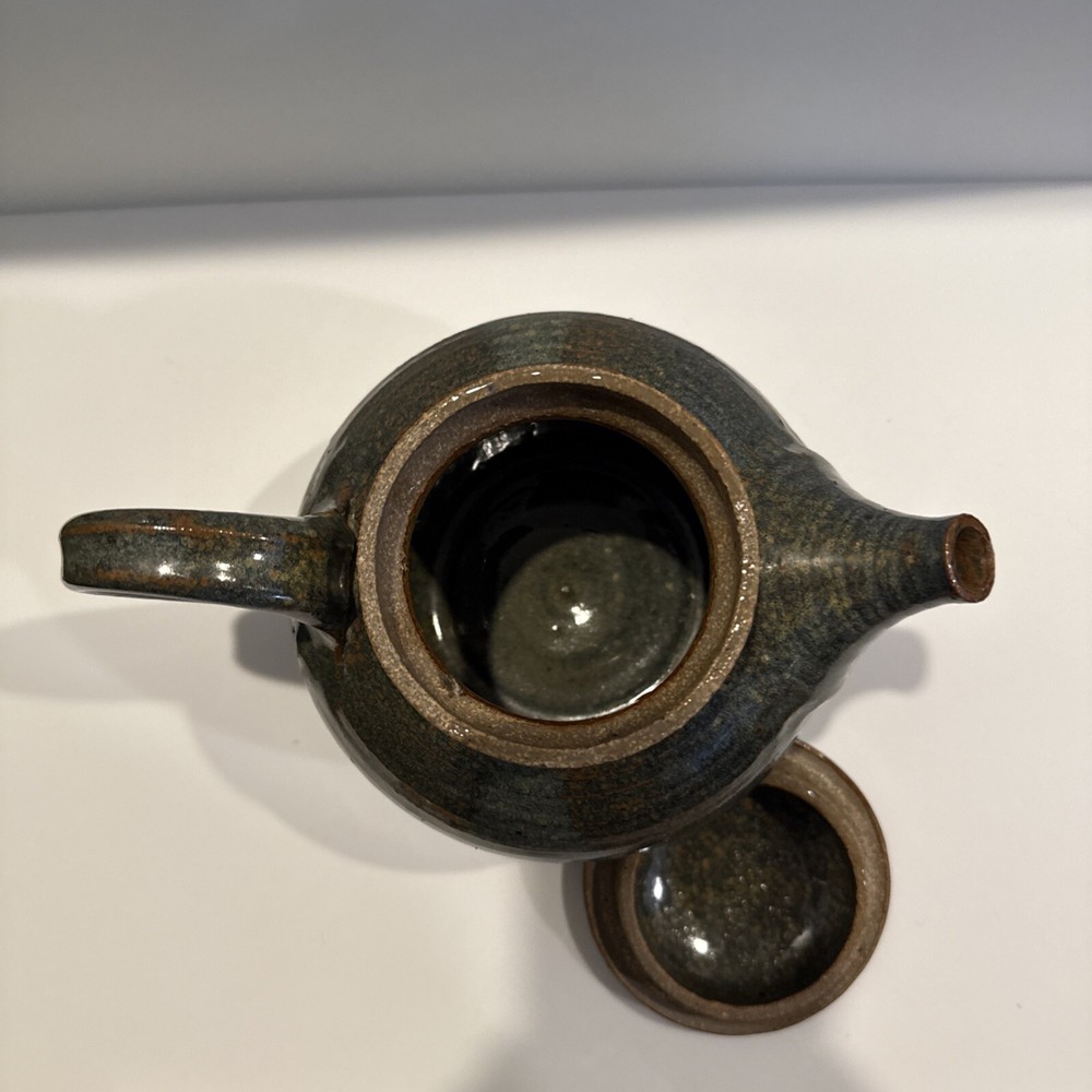 Handmade Teapot Mark Earth Tones Stoneware Studio Art Pottery