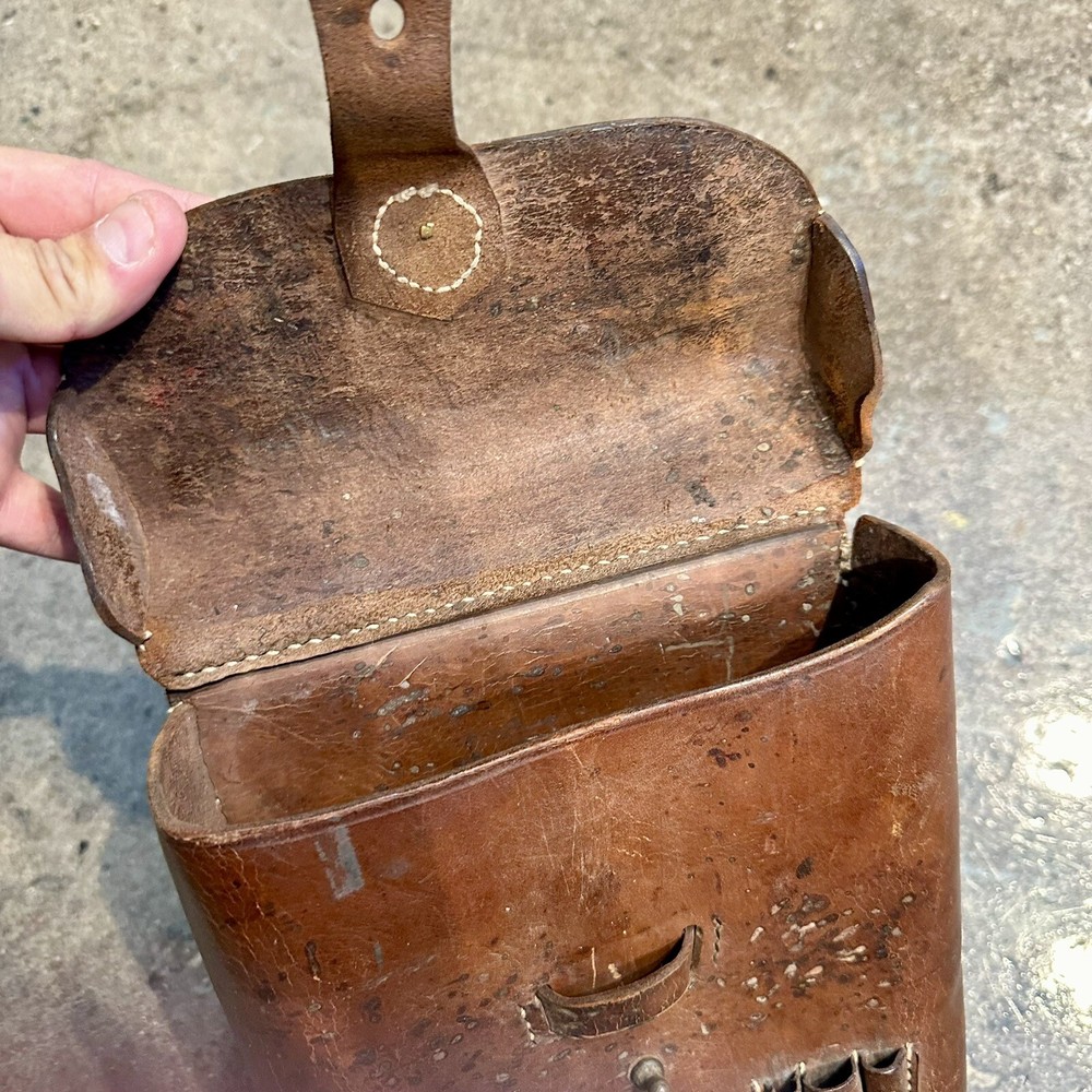 WWII Japanese Officer Leather Map Case Bag