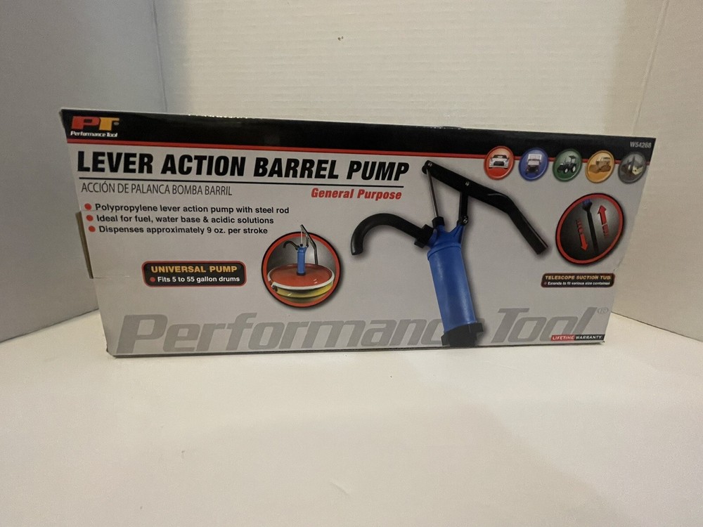 NEW Performance Tool Lever Action Barrel Pump General Purpose W54268