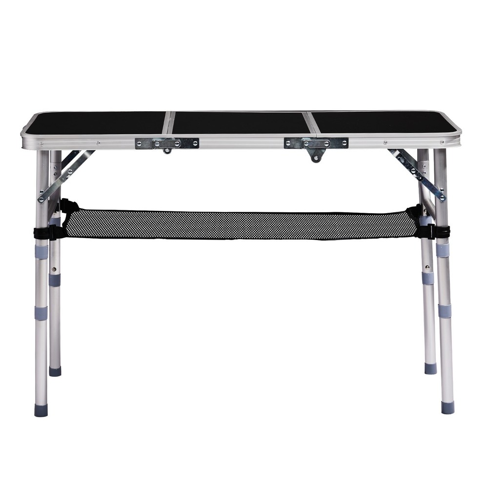 Outdoor Folding Camping Table, 3ft Portable Pinic Table with 3 Adjustable Height
