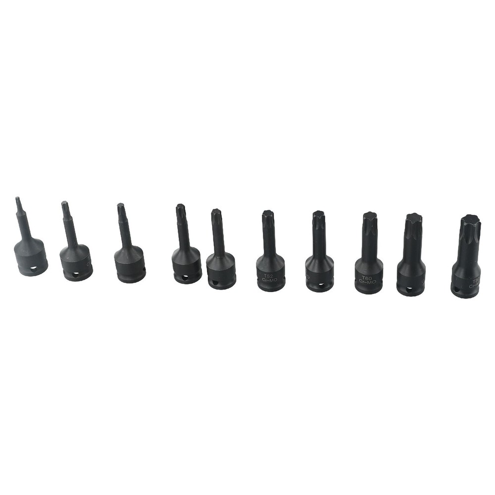 Heavy duty 1/2 inch Square Head Wrench Socket Bits Set with T20T80 Sizes