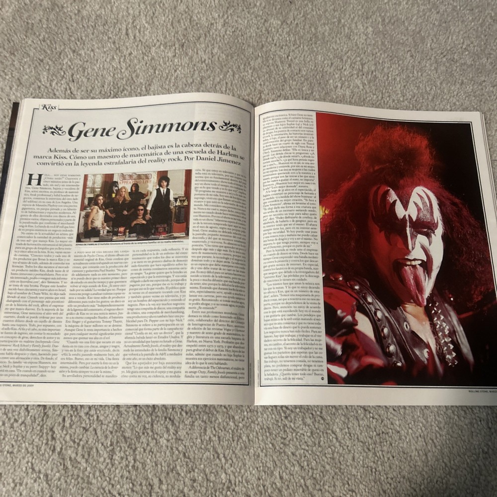 KISS ARGENTINA ROLLING STONE MAGAZINE MARCH 2009 GENE SIMMONS PAUL STANLEY