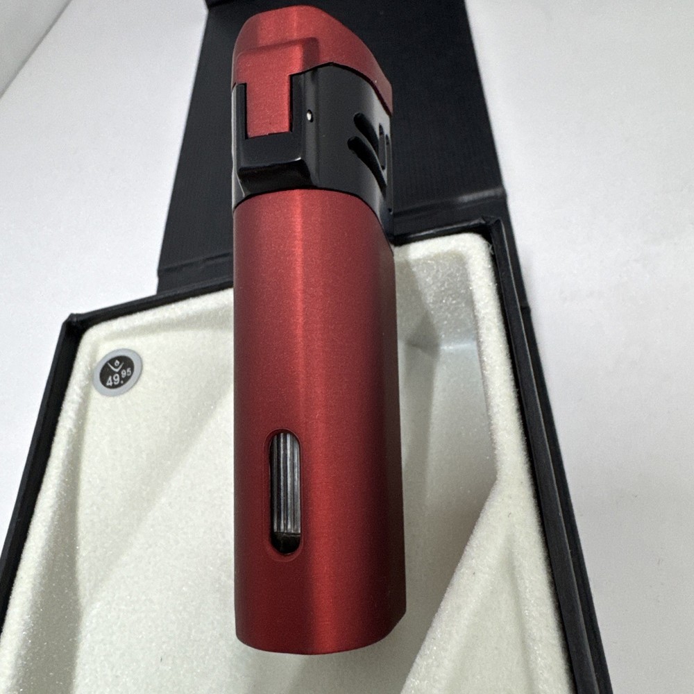 Vector Caliper - Single Large Jet Flame Torch Lighter - Red - New