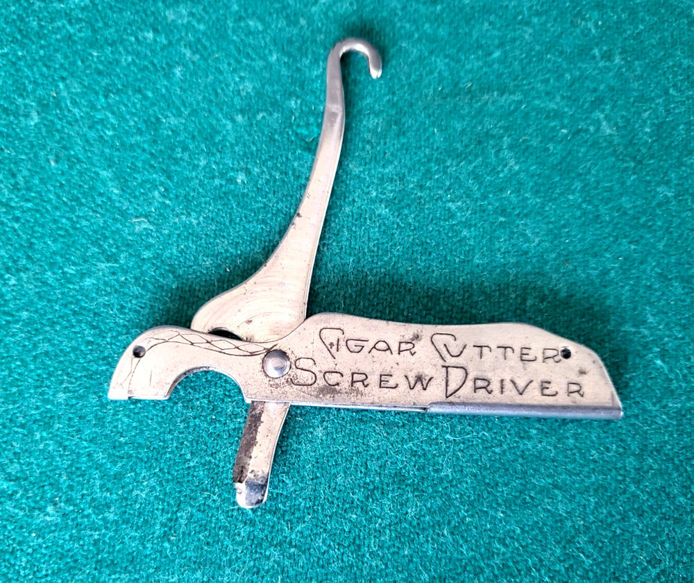 c1900 Multi Pocket Tool, Cigar Cutter, Bottle Opener, Screwdriver, Button Hook