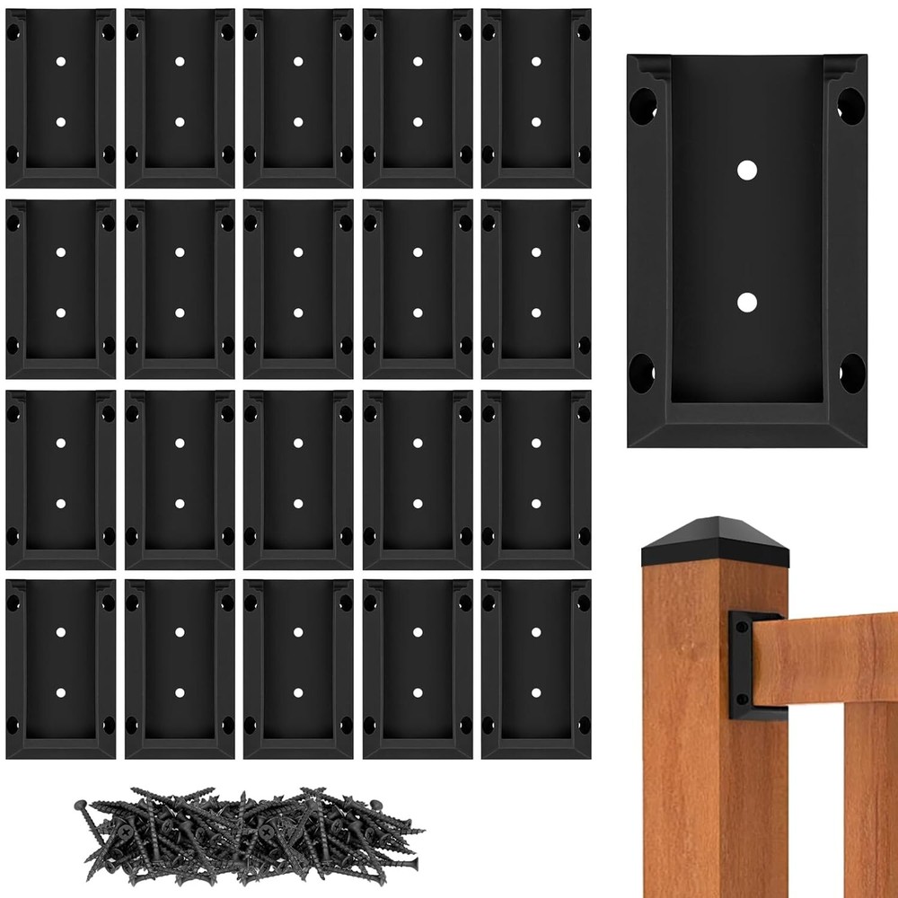 20-Pack Nylon Deck Railing Connectors with 120 Screws - Durable & Easy Install