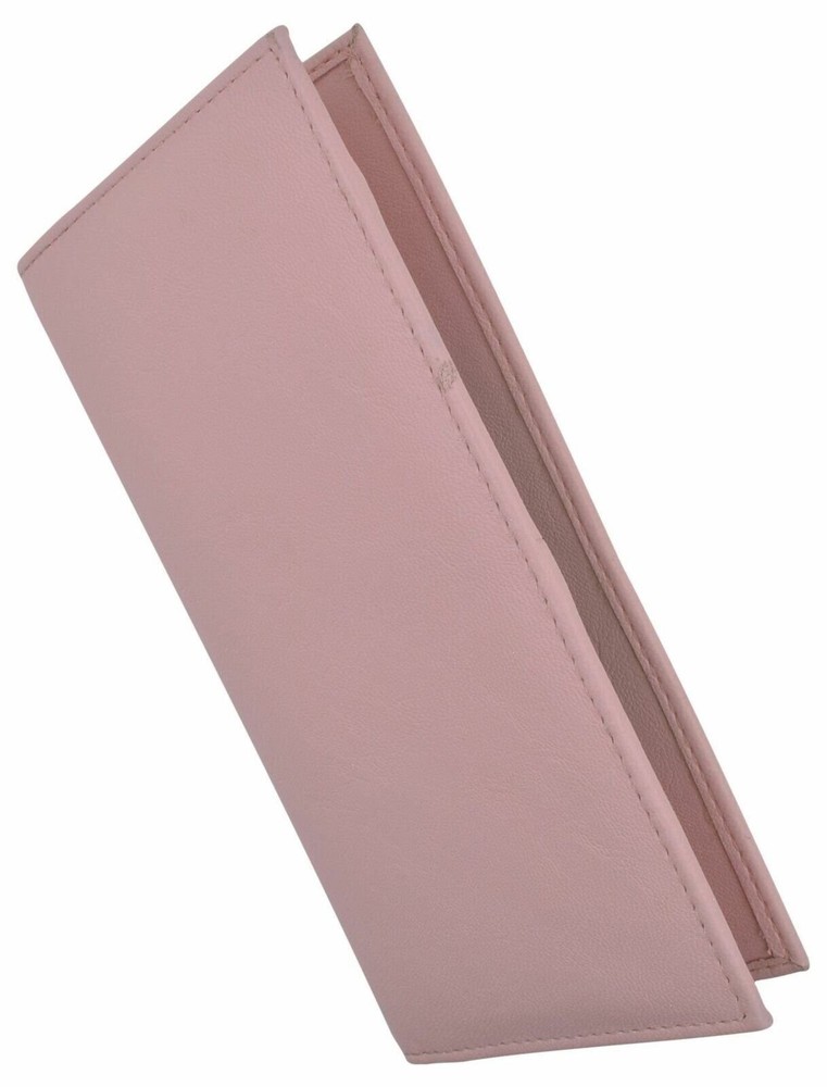 Basic PU Leather Checkbook Covers Light Pink