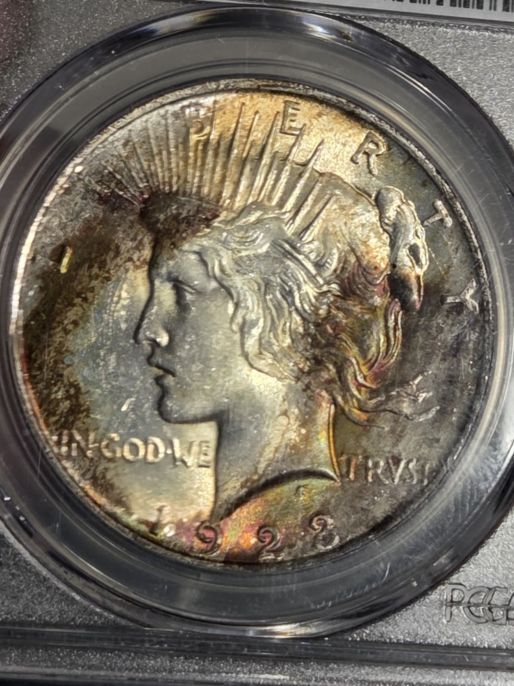 1923 $1 Peace Dollar PCGS MS63 Toned
