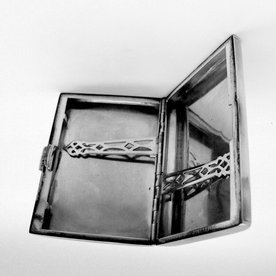 Cigarette Case Sterling Silver Spaulding Gorham 1930 Mono JKB