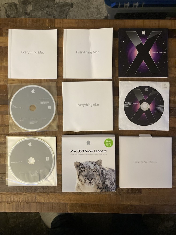 Apple Mac OS -Snow Leopard 10.6.3 -Leopard X -Everything Mac-Everything Else Set