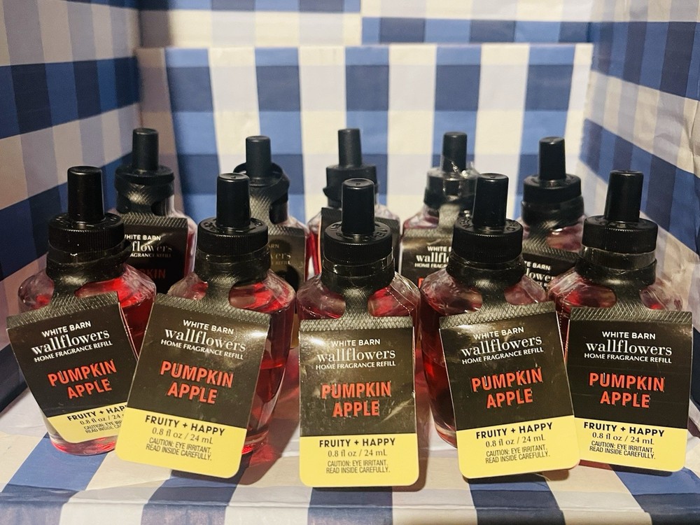 10 Bath & Body Works Wallflowers Pumpkin Apple Diffuser Refill Bulbs