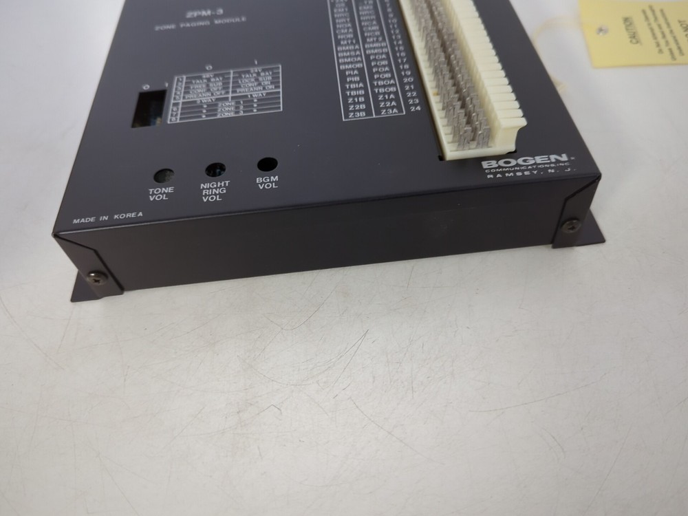 BOGEN COMMUNICATIONS ZONE PAGING MODULE ZPM-3