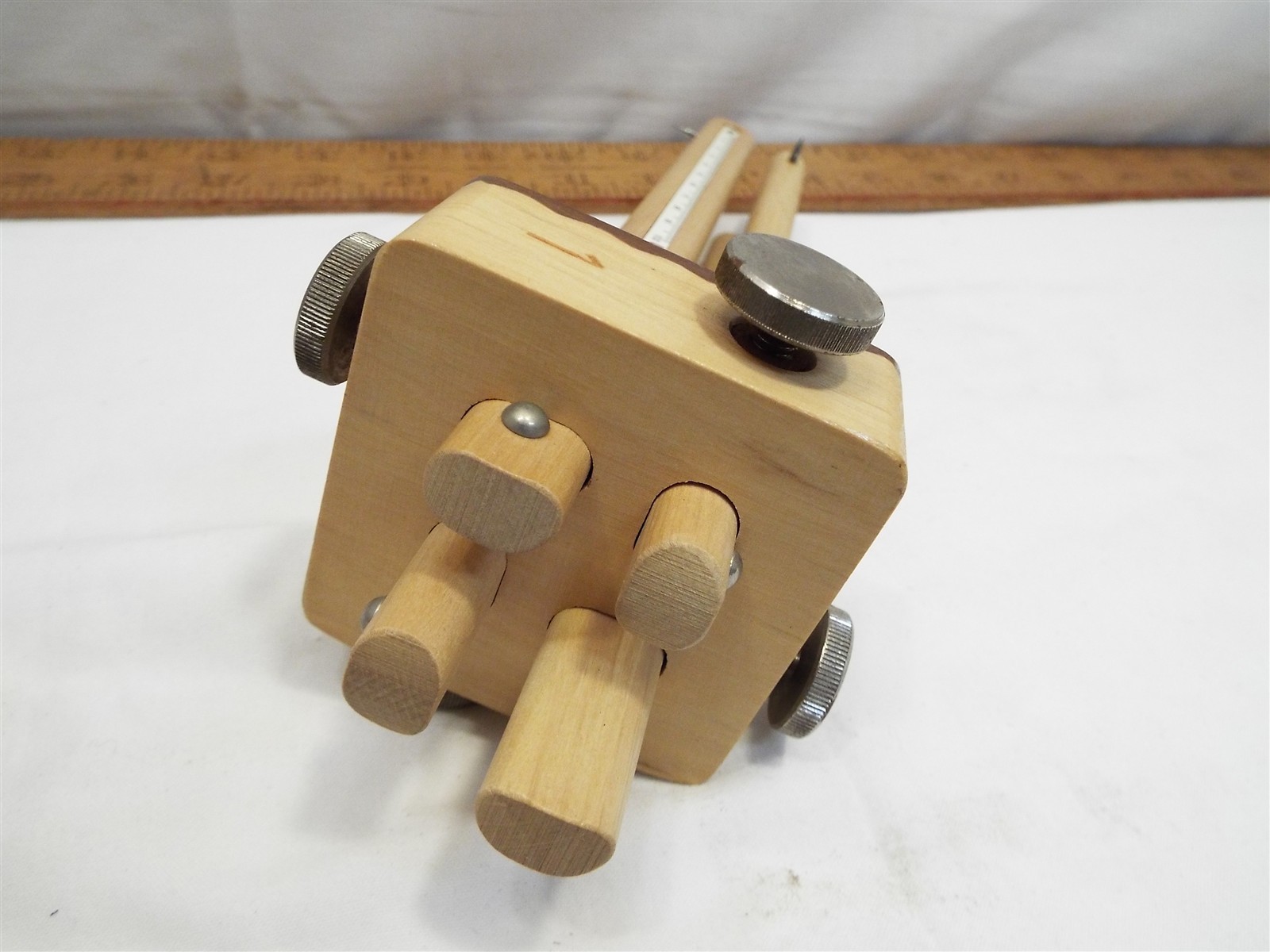 Vintage Ulmia 4 Way Arm / Stem Marking Mortise Gauge Depth Measuring Germany