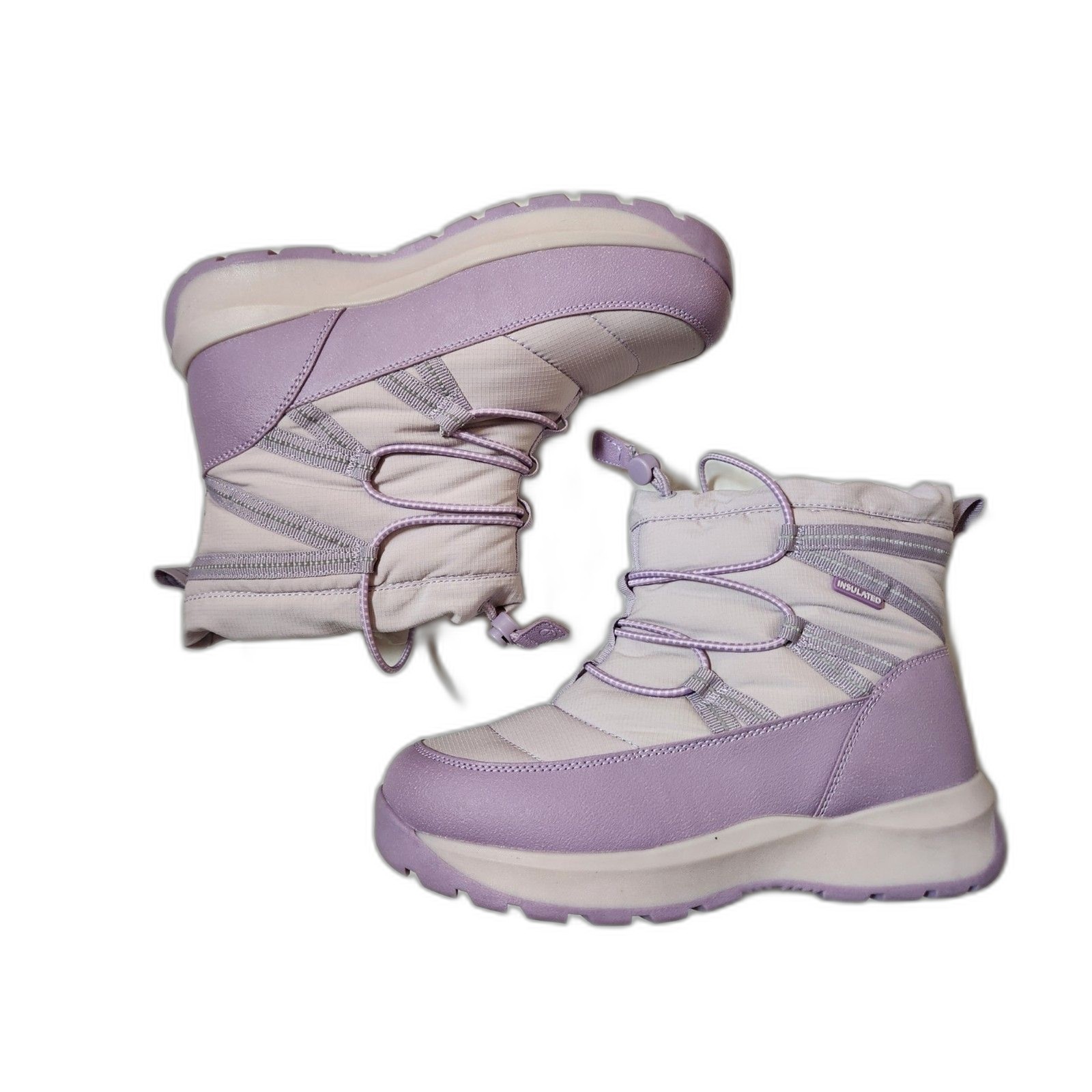Lands' End Youth Girls Insulated Winter Boots Lavender Size 6
