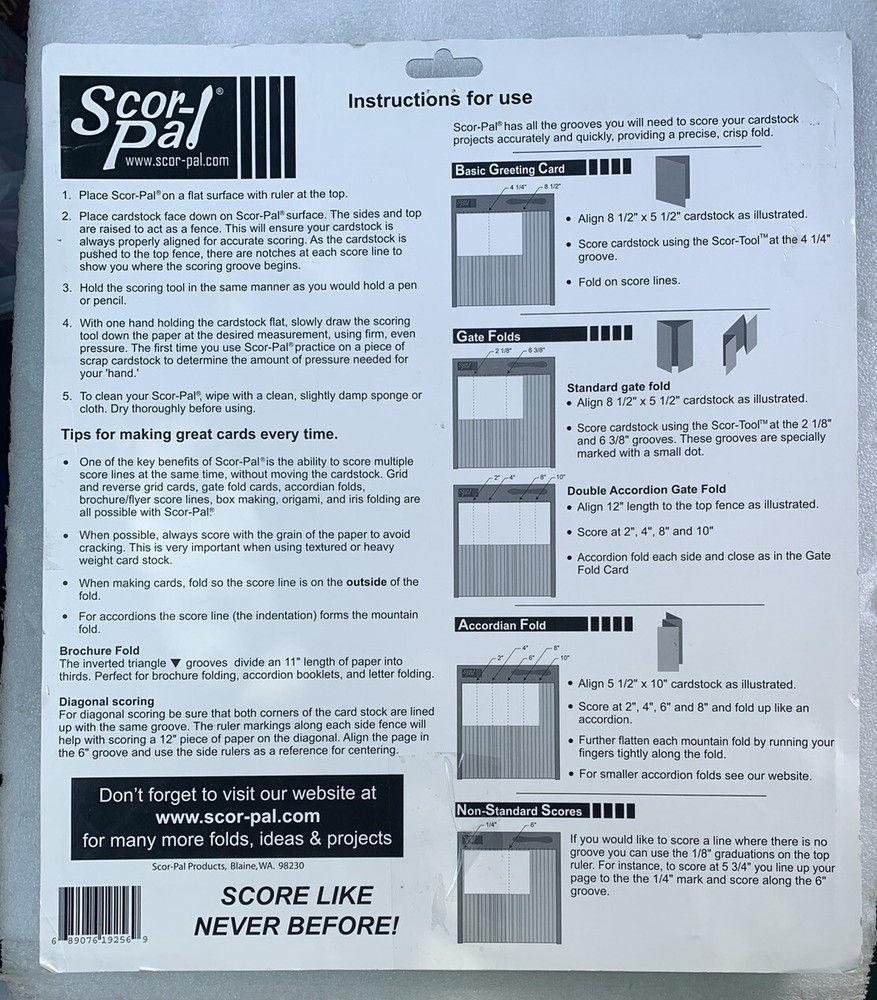 Scor-Pal Measuring & Scoring Board 14”x13”
