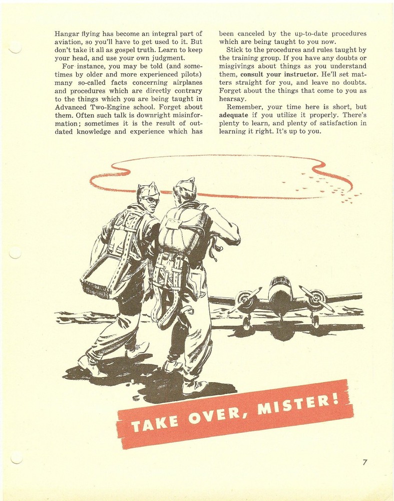 REPRINT 1944 ADVANCED 2-ENGINE FLYING PILOT TRAINING MANUAL