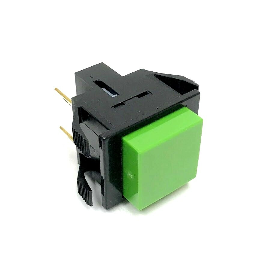 CHALLENGE PUSH BUTTON SWITCH ( GREEN ) 2 TERMINALS NOS, OEM P/N: E-1045-8