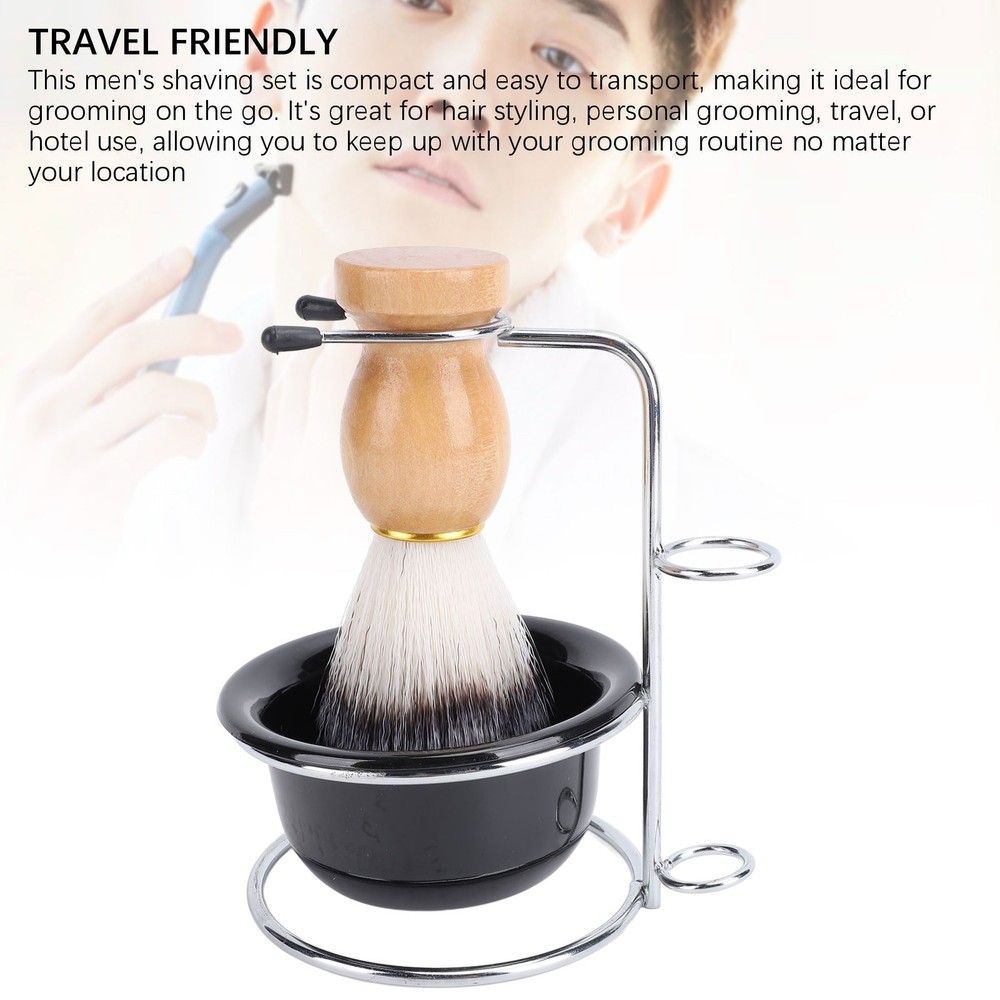 Stylish Shaving Brush Set Efficient Lathering For Men
