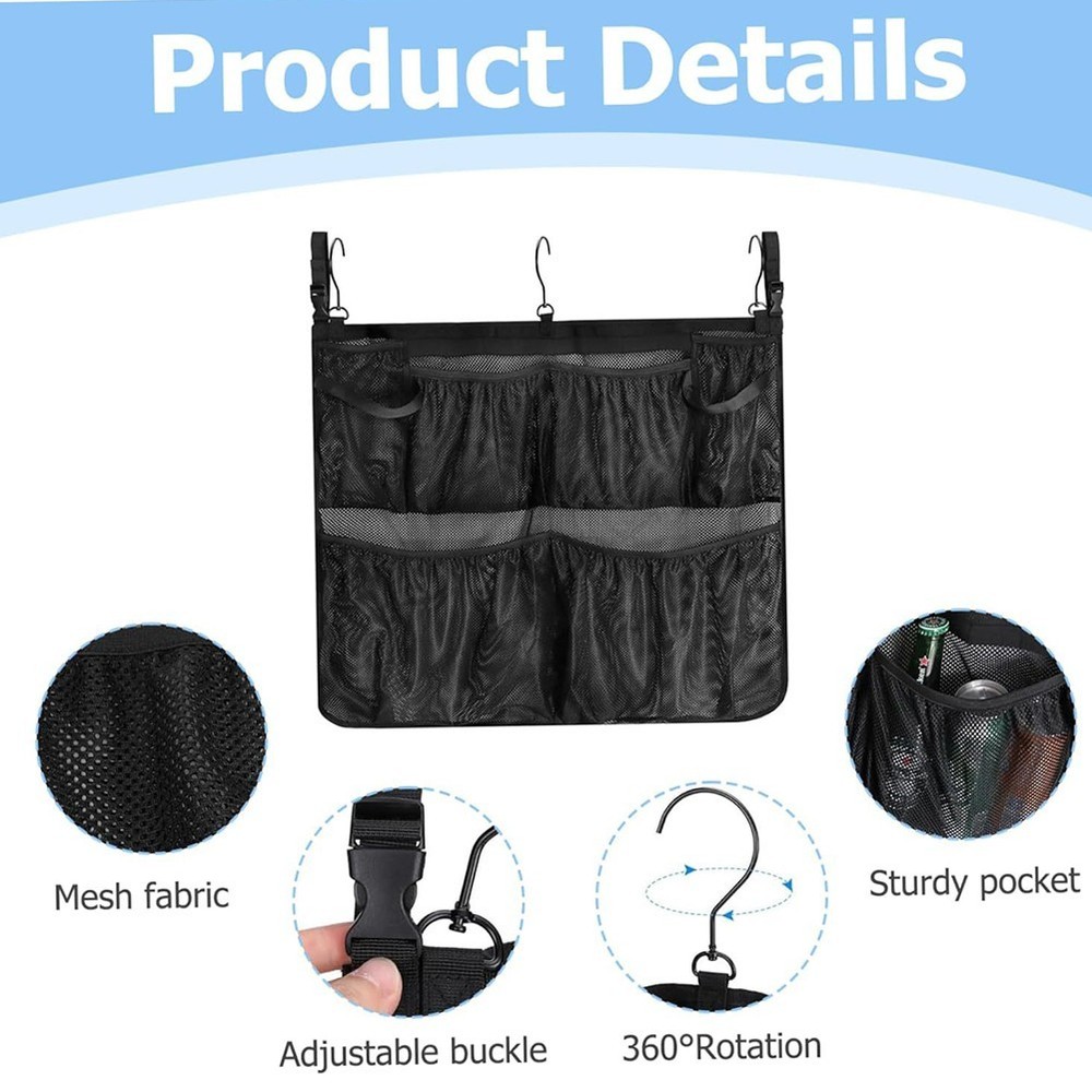 Efficient Pool Storage Bag with Adjustable Hooks for Easy Installation