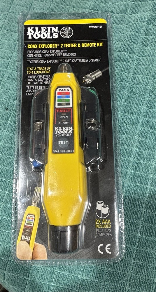 Klein Tools VDV512-101 Coax Explorer 2 Tester & Remote Kit.