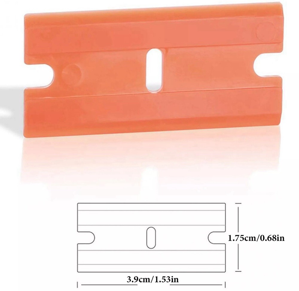 Razor Blade Scraper 2PC Tool Set For Removing Label Registration Sticker Decal
