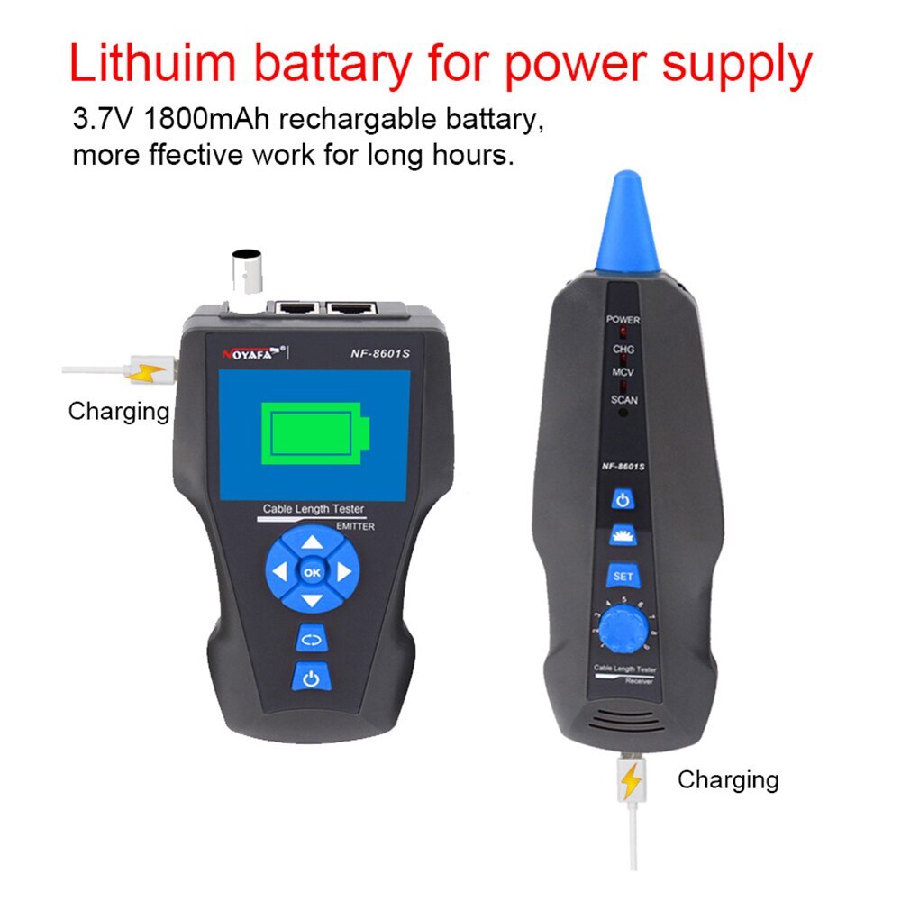 NF-8601S Ethernet Lan Cable Tester Test Cable Network Continuity Length Tester