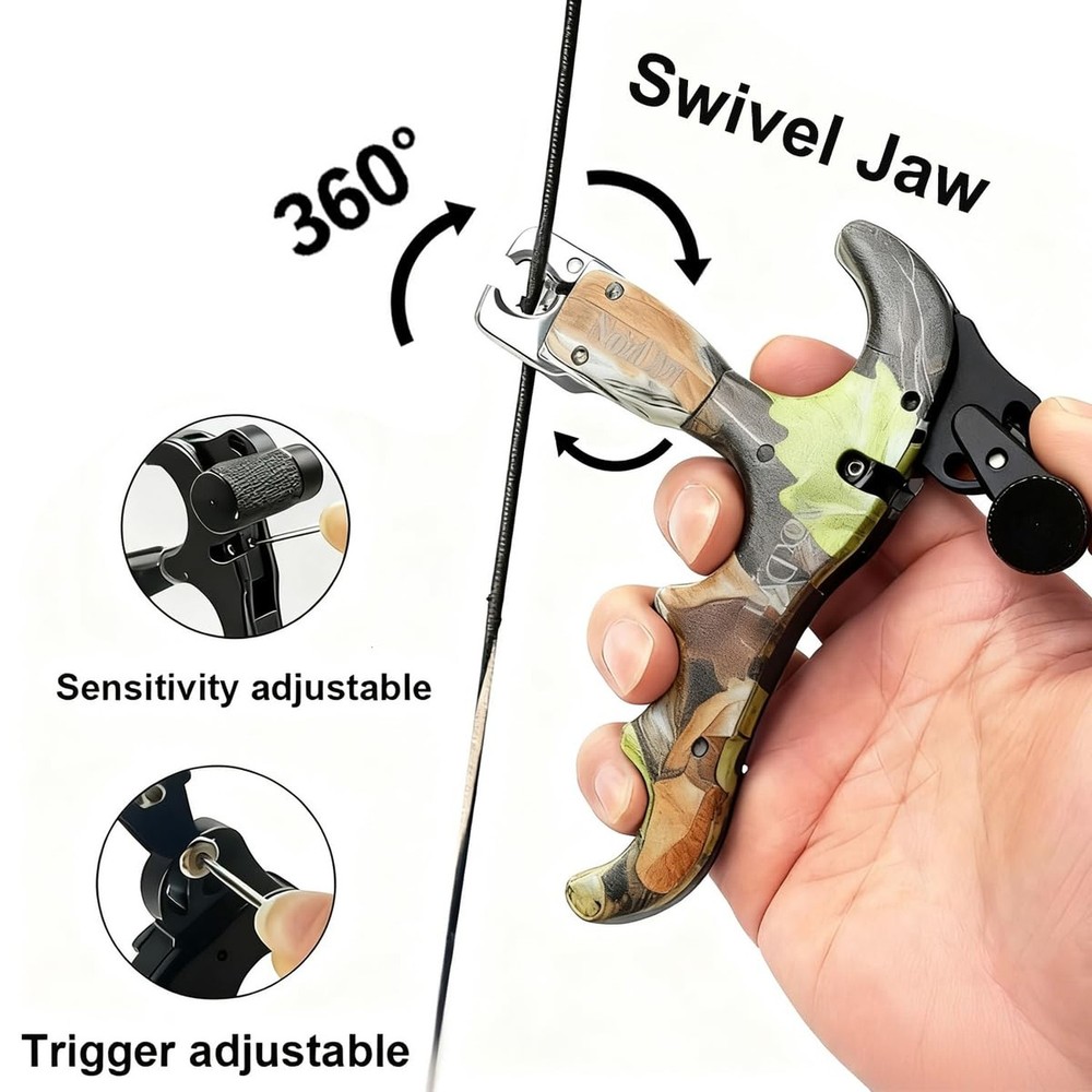 Bow Release for Compound Bow,Archery Release 360° Rotatable Thumb Release f