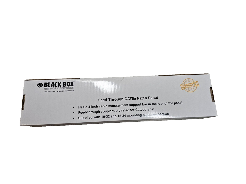 Black Box CAT5e Feed Through Patch Panel - JPM810A-R2, Unshielded, No Punchout
