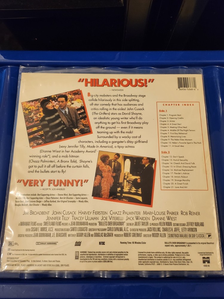 Bullets Over Broadway Laserdisc