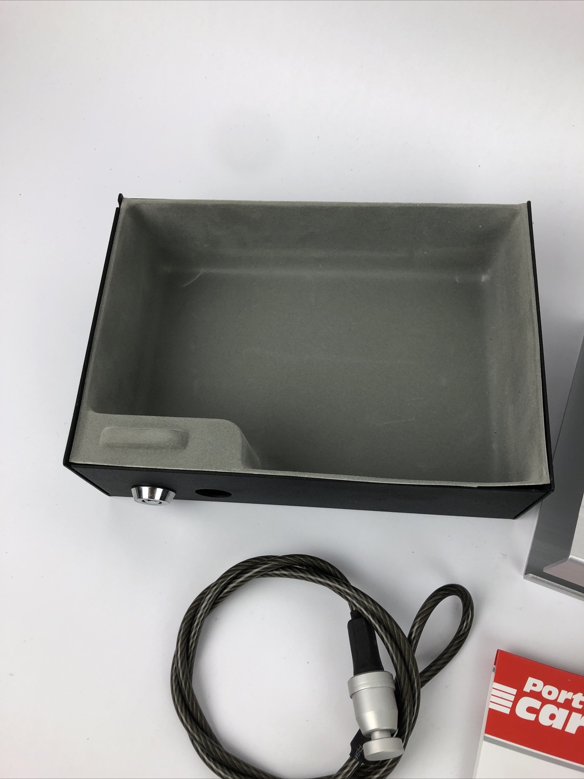 CAR SAFE Portable Small Car Gun Safe for Pistols Handgun Valuables Key Lock LOOK