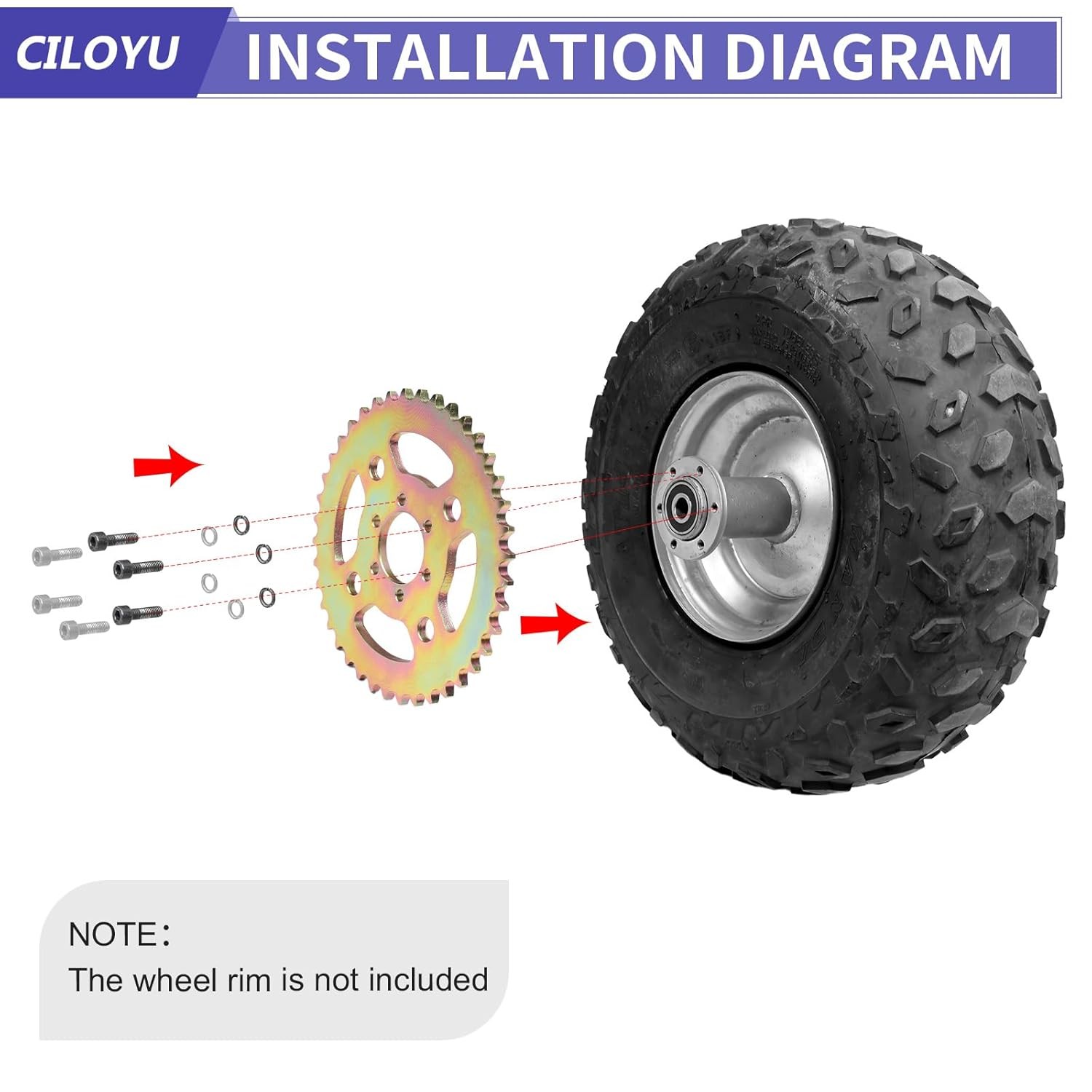 420 High Speed Rear Sprocket 40 Tooth Kit For CT100U CC100X DB30 Moto 80cc 105cc
