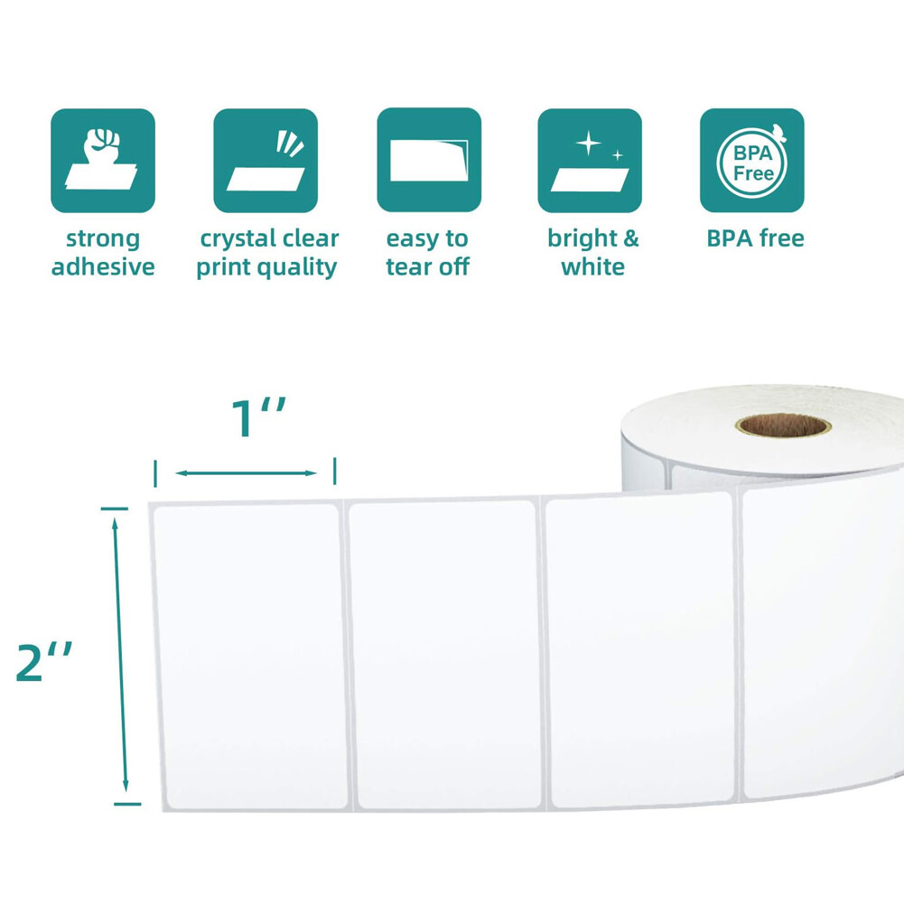 2"x1" Direct Thermal UPC Barcode FBA Labels 1300/Roll for Zebra & Rollo Printers