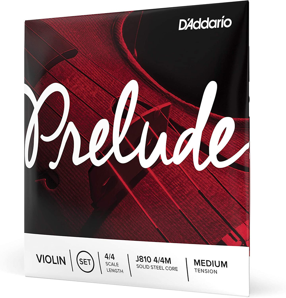 Prelude Violin Strings, J810 4/4M, Medium Tension, 4/4 Scale, 4-String Full Set