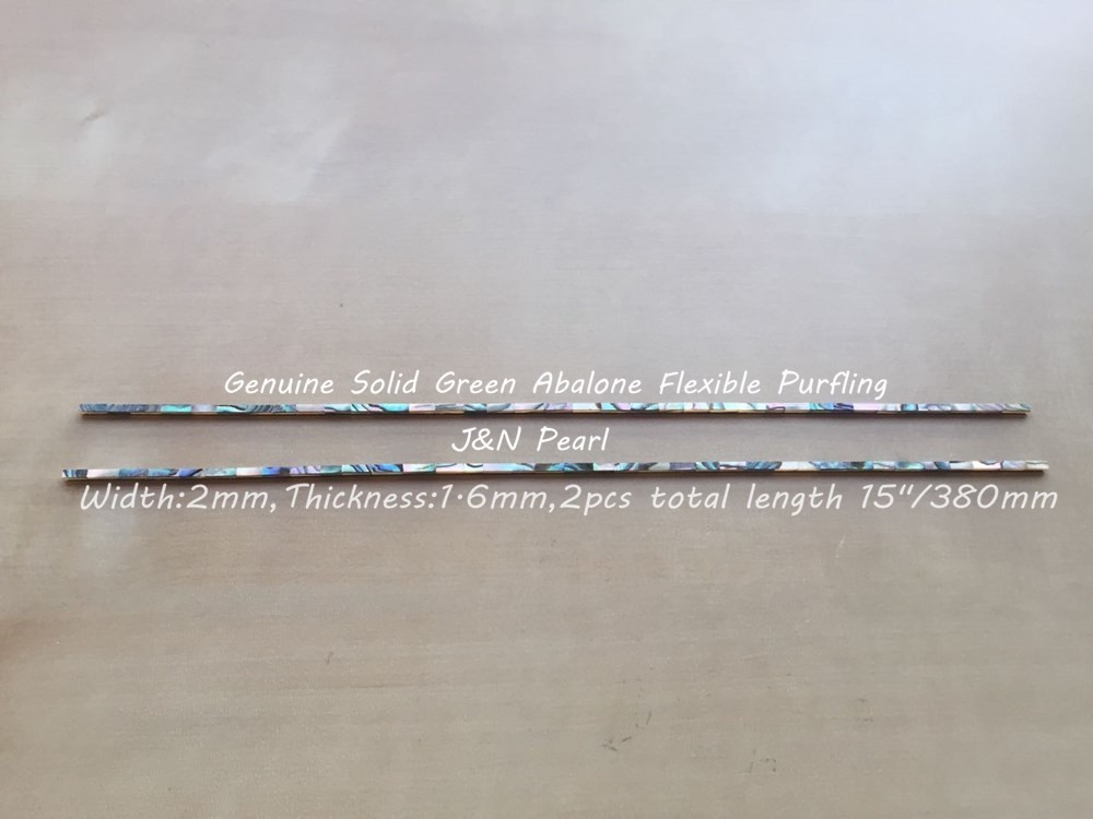 JNNPEARL Flexible Purfling Solid Green Abalone ,Width:1.6mm,Thickness:1.6mm