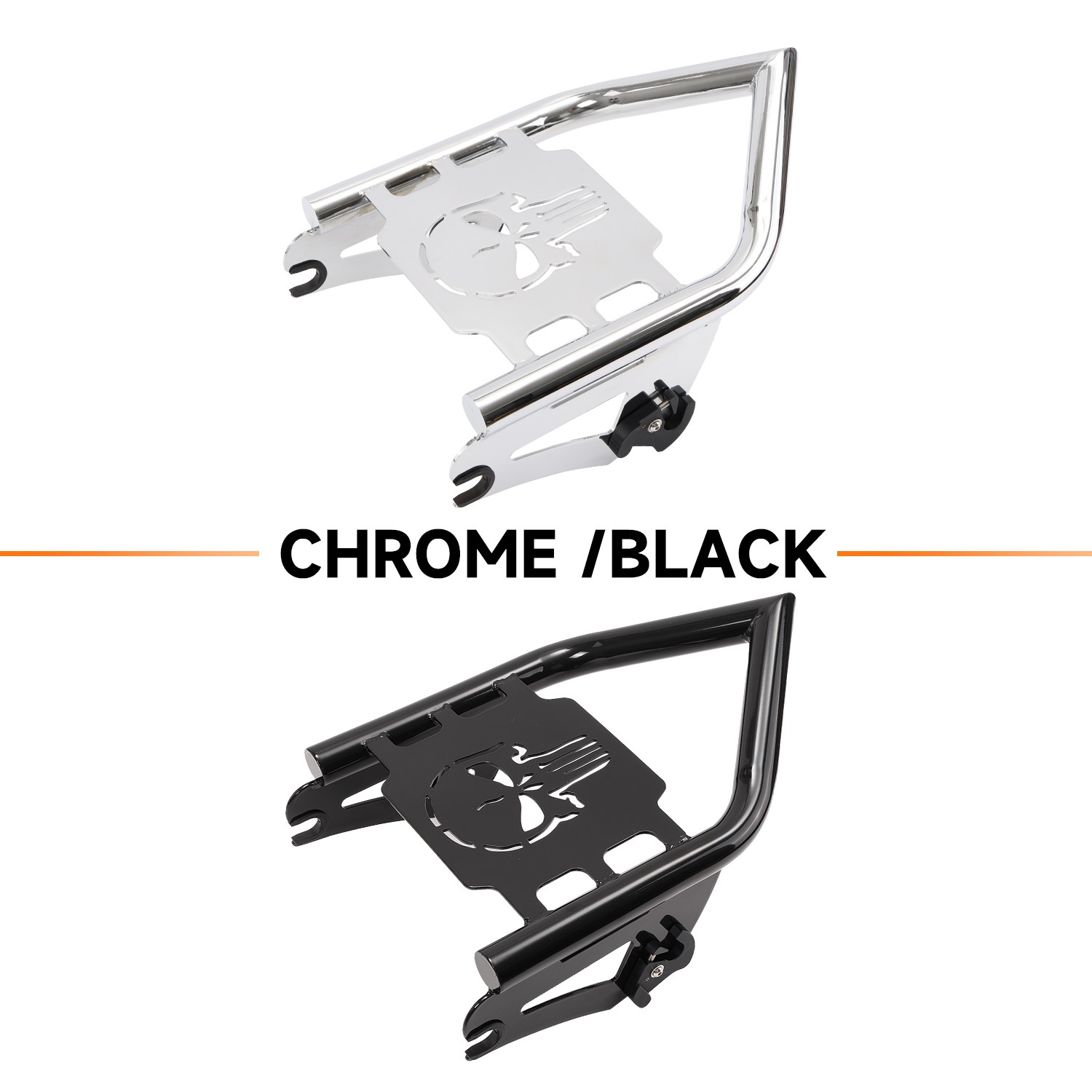 For 09-2025 Harley Touring Road King Glide Custom Two-Up Detachable Luggage Rack