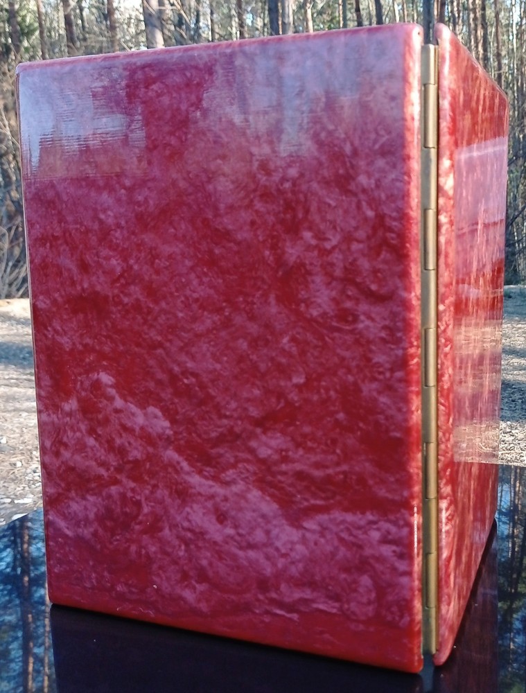 Bakelite Catalin Cherry Resin Folder Vintage Art Deco Red Document Holder