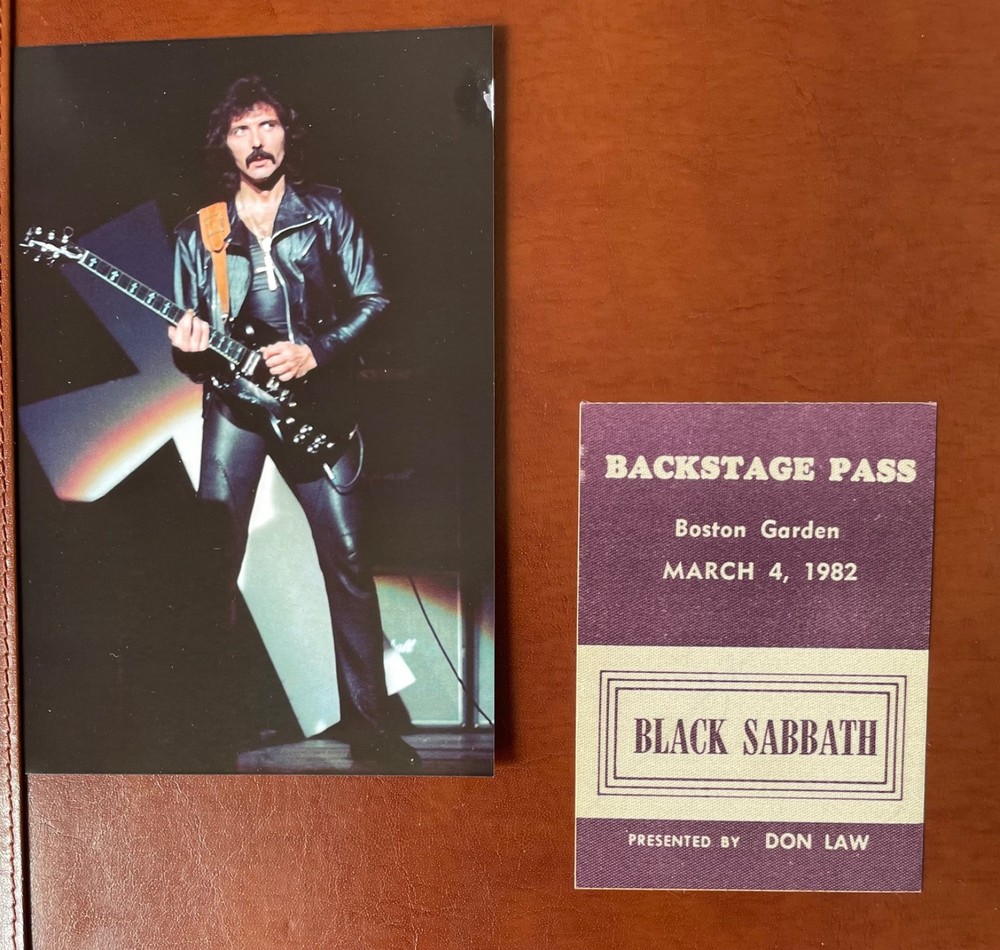 Rare Black Sabbath DIO Boston Garden Don Law Backstage Pass & Iommi photo