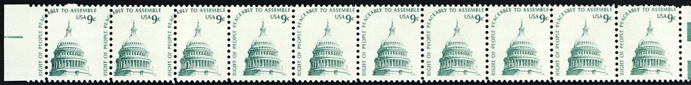 1591, MNH 9¢ Misplaced Pins Makes For Misperf & A Small Stamp Error Stuart Katz