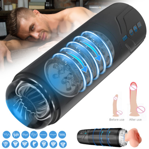 Male Masturbaters Automatic Rotating Cup Thrusting Stroker For Men Use Lubricant