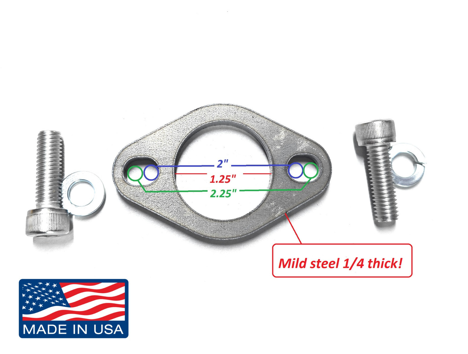 Exhaust Flange for: Predator 301cc, 420cc, 459cc. GX Honda 240 ,270, 390