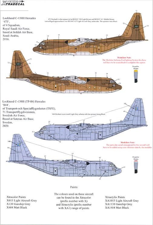 Xtra Decals 1/72 LOCKHEED C-130 HERCULES Foreign Users