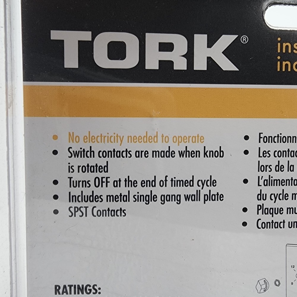 Tork In-Wall Interval Timer Switch Stainless Steel Spring Wound RFF60M Silver