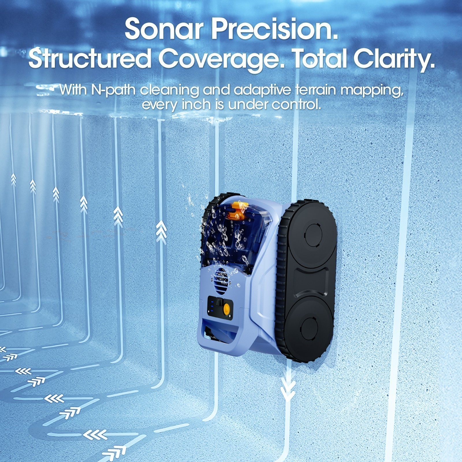 Seauto SAT 20PRO Cordless Robotic Pool Vacuum, Pool Cleaner with Track Drive