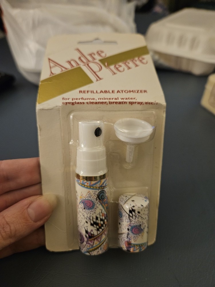 Andre Pierre Refillable Atomizer, Perfume Spray Bottle With Funnel, New