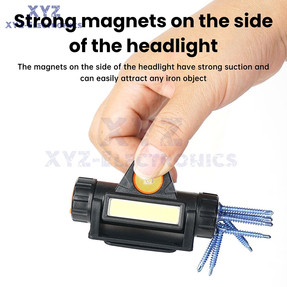 USB Rechargeable LED Headlamp Headlight Head Light Flashlight w/Mounting Bracket