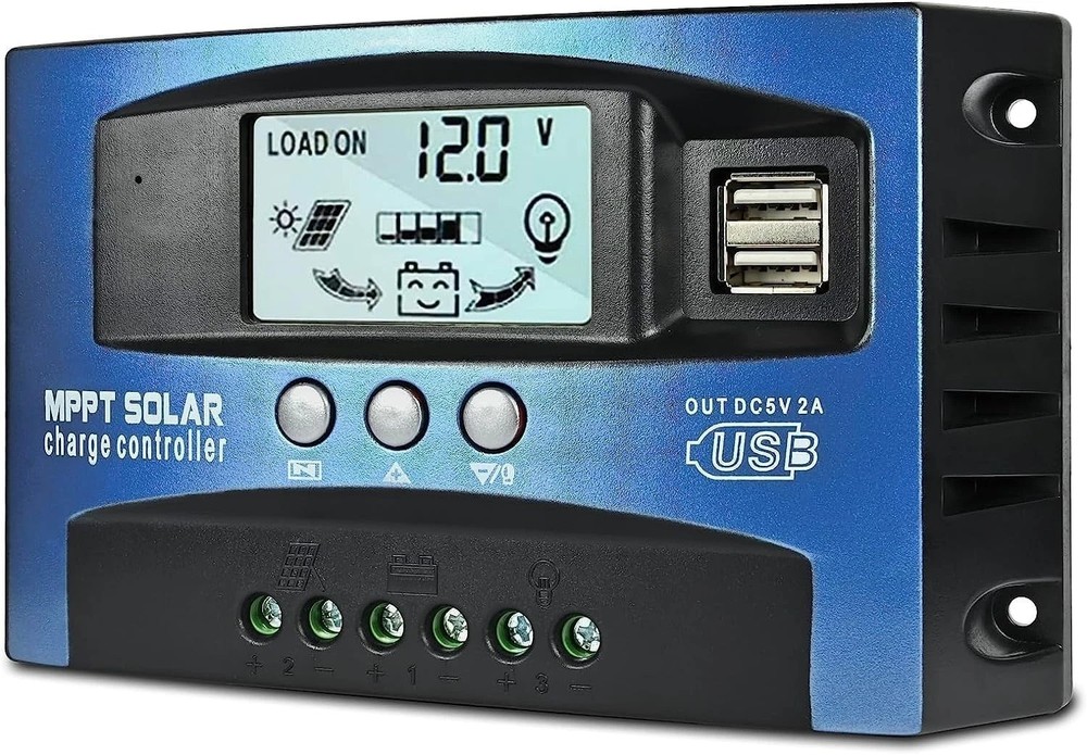 MPPT Solar Charge Controller 100A, 12V/24V Battery Regulator
