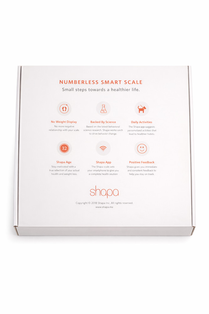 Shapa Numberless Smart Scale Bluetooth App Connected – Open Box – Box Damage