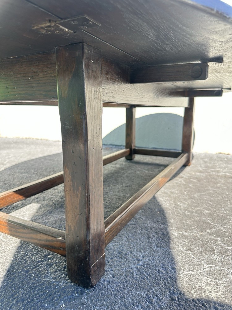 Vintage Cushman Classics Drop-Leaf Oval Coffee Table – Solid Oak