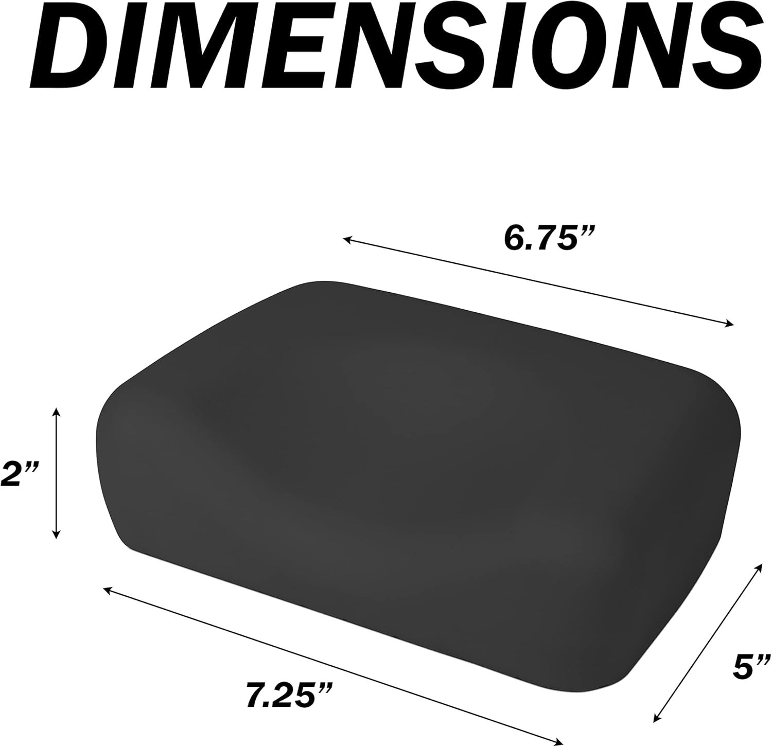 Deluxe Contoured Tanning Bed Pillow Soft Closed Cell Foam - Small Grey Headrest